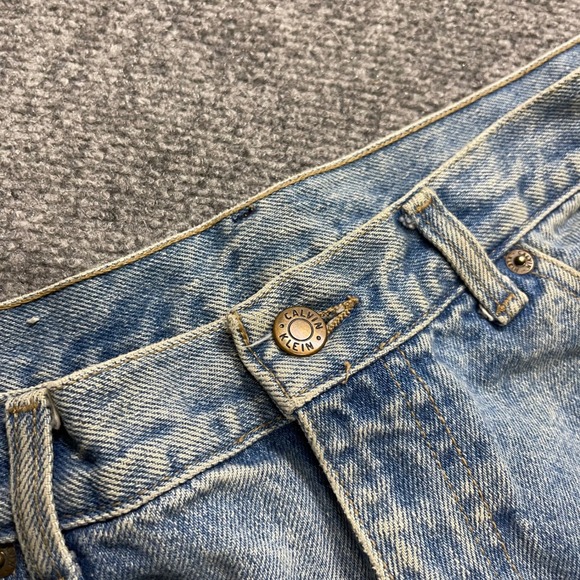 Vintage Calvin Klein Men's Light Blue Denim Baggy Y2K Jeans Size 34 - Picture 3 of 12